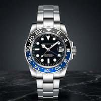 Envío Directo para Reloj de Buceo MOD, Correa de Acero Inoxidable 316L de 20 mm, Analógico, Plateado, Negro, Tipo Oyster, Resistente al Agua hasta 50 Bares