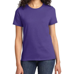 T-shirt pour femme à manches courtes, respirant, élégant, été, 35% polyester, 65% coton, séchage rapide, anti-rides, doux, durable, décontracté - Product Image 1