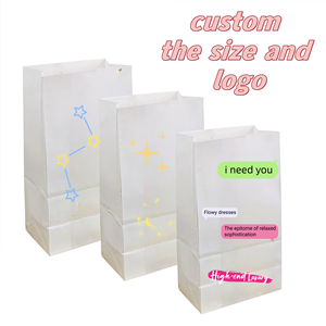 Bread Cookies, Doughnuts, Croissant, Pancake Roll Stickers Oil-proof White Paper Bags , Restaurant <b>Customers</b> Like Them - Product Image 4