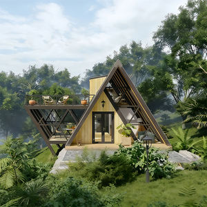 Maison préfabriquée de luxe en forme de double pyramide pour l'extérieur, style palais, pour hôtel, modèle double A, pour l'Europe - Product Image 4