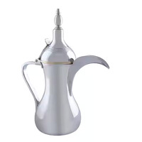 Tetera de metal martillado elegante de diseño de lujo, mesa al por mayor de calidad superior, Dallah árabe decorativo indio