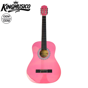 <span class=keywords><strong>Guitare</strong></span> <span class=keywords><strong>classique</strong></span> rose Kingmusico, 6 cordes en nylon, <span class=keywords><strong>guitare</strong></span> acoustique pour débutant, étudiant, ODM, OEM, instrument de musique personnalisable - Product Image 1