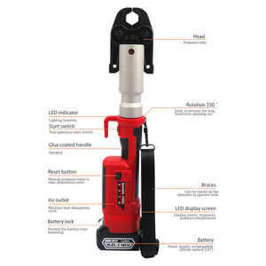 Outils de presse hydraulique pour tuyaux électriques portables et rechargeables SD1550, alimentés par batterie, pour le sertissage des tuyaux en cuivre et multicouches - Product Image 2