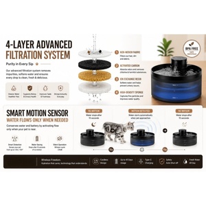 เครื่องกรองน้ำอัตโนมัติแบบหมุนเวียน รุ่นใหม่ 3.2 ลิตร พร้อมไส้กรองแบบเงียบ สำหรับสัตว์เลี้ยง - Product Image 3