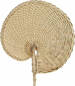 Abanico de Bambú Estilo Chino, Tallado a Mano, para Refrescarse en Verano, de Hoja de Palma Natural y Rafia, Ecológico, Decoración de Pared para el Hogar, Abanicos de Mano - Product Image 1