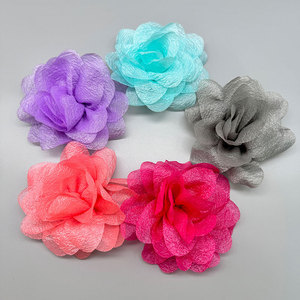 Flores grandes de gasa hechas a mano de 12 cm, accesorios para el cabello, materiales para bricolaje, flores de tela para zapatos y ropa, venta al por mayor. - Product Image 1