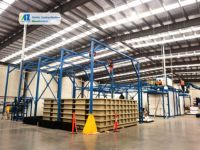 Cabines de peinture contrôlées par PLC, ligne de production de revêtement en poudre d'acier avec moteur et engin, capacité de 20 L/h