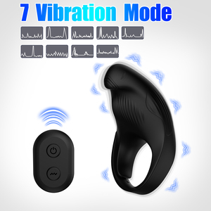 Venta al por mayor largo erótico hombre pene anillos masaje de próstata pulgadas dispositivo Correa punto estimulador vibración pene anillos para hombre - Product Image 6