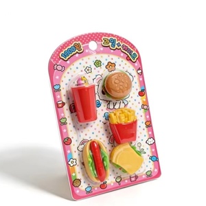 Útiles Escolares de Goma con Diseño de Personajes de Comida, Logotipo Personalizado, Papelería Escolar Kawaii para Niños, Borrador de Lápiz Creativo y Bonito - Product Image 1