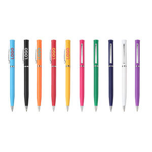 Stylo bille fantaisie en plastique ABS torsadé pour hôtel, avec logo personnalisé imprimé, écriture fluide, idéal pour cadeau promotionnel - Product Image 1