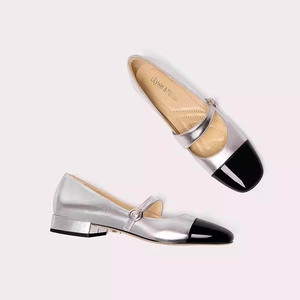 Zapatos de Ballet de punta redonda multicolor retro, zapatos planos cómodos con correa de hebilla para mujer y damas, tacones bajos para damas Mary <span class=keywords><strong>Jane</strong></span> - Product Image 2