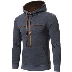 Sudadera con capucha informal de forro polar para hombre, con cordón y bolsillo canguro, cálida, de manga larga, tejido suave, para invierno - Product Image 2