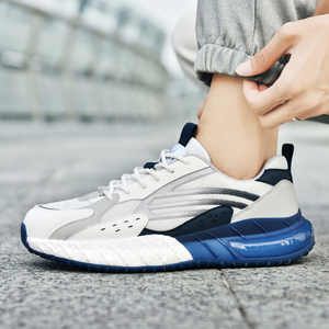 2025 nouvelle marque Logo personnaliser hommes mode doux décontracté sport baskets blanc en cuir respirant marche chaussures de course pour homme - Product Image 2