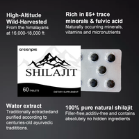 Greenple SHILAJT Comprimés Complément alimentaire Propriété Usine Maturité Technique Pur Himalaya Shilajeet Acide Fulvique