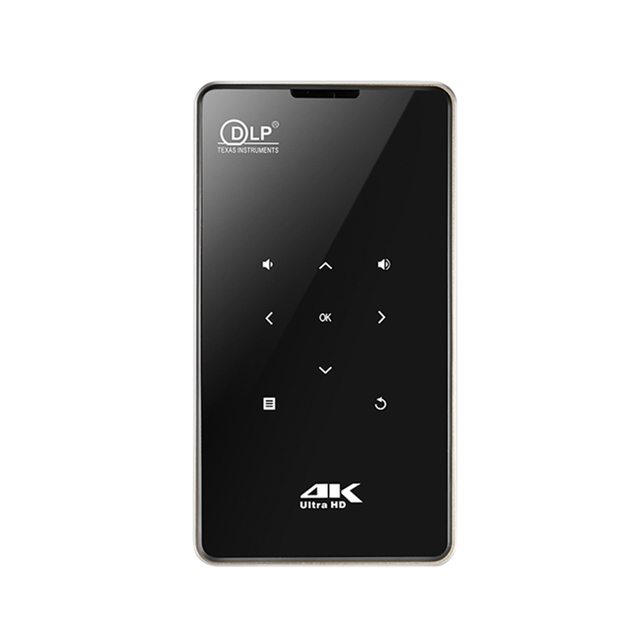 P09 Android 9 DLP 4K 3D Mini Projector 65 ANSI Lumen 1G 8G 2G 32G 2.4G 5G Dual WiFi Portable Mini Pocket Projector Home Theater