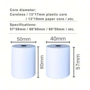 Rouleaux de papier thermique personnalisés 57 mm/80 mm pour imprimantes/caisses enregistreuses, vente directe usine, pour étiquettes d'emballage - Product Image 4