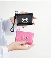 Dompet Tipis Baru Baellerry untuk Wanita dan Remaja Putri, Dompet Lipat dengan Resleting untuk Koin dan Tempat Kartu, Elegan, Kulit PU Berkualitas Tinggi