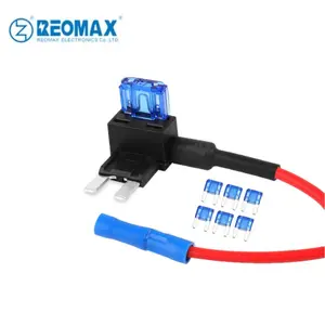 12V Fuse Tap Mini Car Add-a-circuit Blade Fuse Holder With UL RoHS 1015 1007 Wire Bullet Connector Fuse Taps Support Customize
