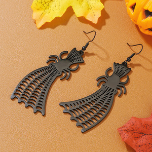 Pendientes Colgantes de Halloween con Diseño de Serpiente y Esqueleto, Joyería de Fiesta para Mujer, Pendientes de Acero Inoxidable R0419 1 - Product Image 2
