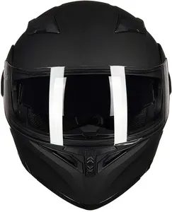 Mũ Bảo Hiểm Toàn Diện Cho Xe Máy, Mũ Bảo Hiểm Hai Mặt Dạng Mô-đun Lật Điểm 6 Loại Màu (L, Màu Đen Mờ) - Product Image 3