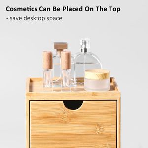 ZOBONETI Porte-serviettes jetable en bois compatible avec les serviettes XL, boîte de rangement pour serviettes faciales avec tiroir, 19,1x16x16,3 cm - Product Image 3