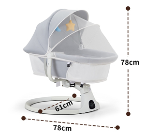 Berceau musical pour tout-petits, balançoire électrique pour bébé, transat pliable pour nouveau-né, chaise à bascule musicale vibrante - Product Image 6