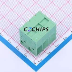 JL271R-75003G01 Spring Terminal Block Bent Lead Through Hole,P=7.5mm Connector 1x3P 7.5mm Right Angle Insert 3P - Product Image 2