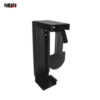 Support universel pour boîtier de PC sous le bureau, support de support de boîte hôte d'ordinateur mainframe réglable suspendu