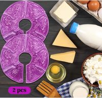 Coussinets de refroidissement des seins mamelons réutilisables et respectueux de la peau Coussinets d'allaitement en gel froid Coussinets d'allaitement en gel froid Pack de glace violet