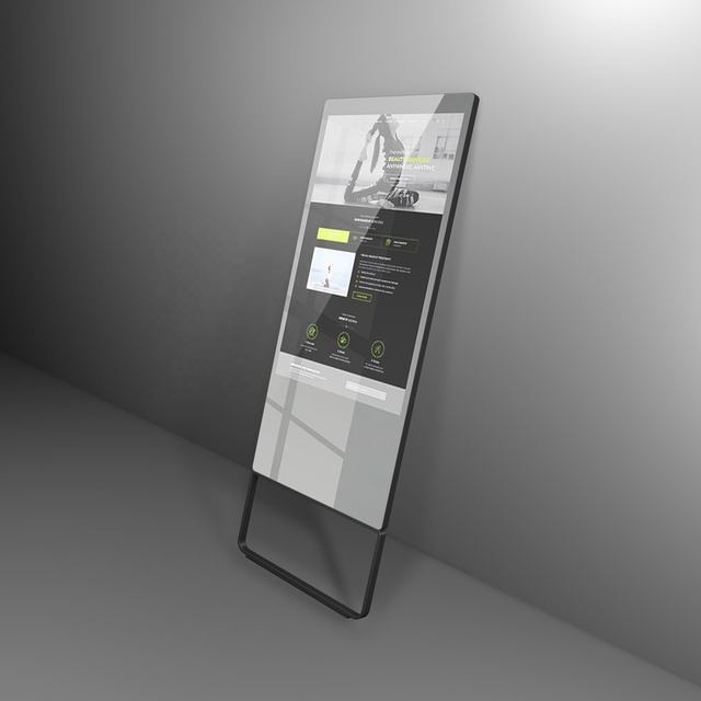 Smart Mirror with Touch Screen  LED/LCD Magic Glass Mirror Display for Retail Clothing/Makeup/Fitness/Gym Exercise Interaction