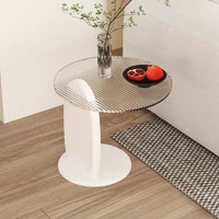 Meubles de salon modernes et luxueux, petite table basse en verre trempé pour la maison, ensemble avec cadre métallique réglable, simple et créatif