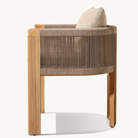 Ensembles de salle à manger d'extérieur en bois modernes et luxueux - table ronde et chaises pour jardin, hôpital et hôtel