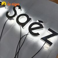 Letrero retroiluminado personalizado, letrero de negocios retroiluminado, letrero cortado con láser, letrero de metal, letrero de negocios al aire libre, letrero de logotipo 3D personalizado