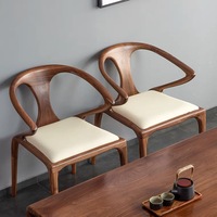 Chaise en bois de frêne design moderne pu siège restaurant café chaise salon salle à manger chaise