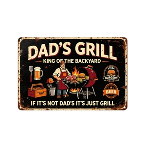 Insegne in Metallo a Tema BBQ Americano Retrò, Divertenti Poster in Latta con Pirati e <span class=keywords><strong>Cacciatori</strong></span> Spaziali, Decorazione da Parete per Man Cave e Pub, Regalo Unico per l'Inaugurazione della Casa - Product Image 6