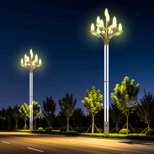 เสาไฟถนน LED Yueyan รุ่น Magnolia สูง 8 เมตร โครงเหล็ก กันน้ำ สำหรับถนนเทศบาล สวนสาธารณะ ลานกิจกรรม และพื้นที่อยู่อาศัย - Product Image 3