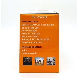 Haut-parleur radio sans fil rétro FEEXOT FX-2522B, FM/AM/SW, USB/carte TF, grand bouton, batterie 18650, Type-C - Product Image 5