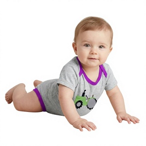 Vente en gros de combinaisons pour bébés en coton 100% avec imprimé de dessins animés, body pour nouveau-né, combinaison pour nourrisson, fabricant OEM - Product Image 1