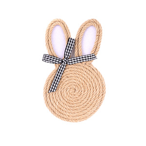 Posavasos de Ramio Hechos a Mano con Diseño de Conejo de Pascua, Aislantes del Calor, para Decoración de Mesa en Fiestas, Suministro al por Mayor Directo de Fábrica DAMAI - Product Image 6