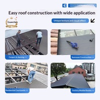 Panneau ondulé en alliage d'aluminium à rupture de pont thermique, double couche, insonorisé, imperméable, résistant au feu, toit de pergola sur mesure