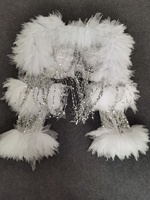 Veste ample à sequins transparents et à volants sexy, veste à franges pour club, tenue de scène pour DJ, tenue de danseuse, vêtements de strip-teaseuse