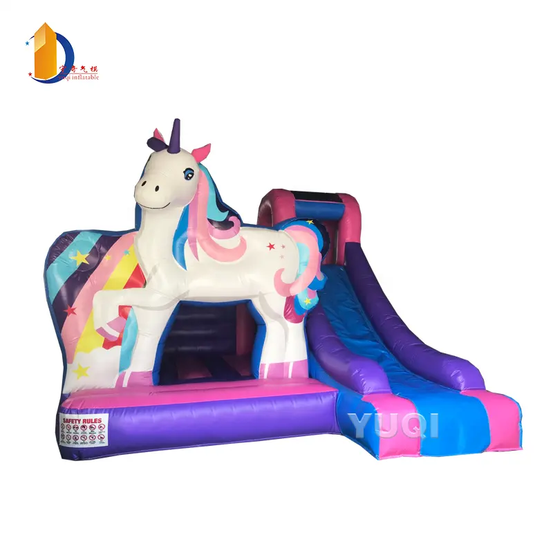 Unicorn Inflatable Bouncer Combo เด็กพองกระโดดปราสาท Play