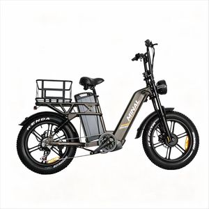 Vélo de fret électrique à pneus épais 26 * 4, panier arrière, 48V90AH, double batterie, double moteur, vélo de banlieue multifonctionnel - Product Image 2
