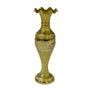 Florero De Latn <strong>Con</strong> Acabado Dorado, Florero Metlico Para Decoracin Del Hogar, Regalos, Sala De Estar, Mesa, Entrada - Product Image 1