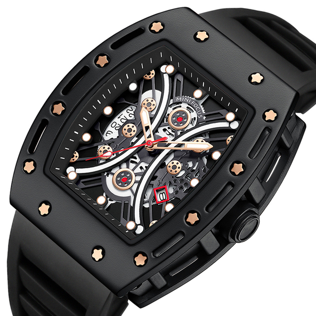 Vintage Casual Luxury Quartz Watches for Men Custom Logo Antique Sport Silicone Band Luminous Leather Band Branded