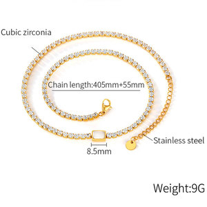 Collar de moda con colgante de acero inoxidable 316L personalizado, chapado en oro PVD de 14K y 18K, joyería fina, collar tipo tenis para mujer - Product Image 6