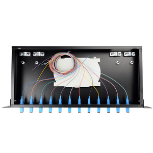 Panneau de brassage fibre optique 19 pouces 1U 12 cœurs SC UPC pleine capacité avec connecteur, câble LAN, boîtier terminal pour rack 19 pouces, montage en rack OTB - Product Image 5