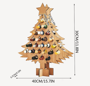 <span class=keywords><strong>Portabottiglie</strong></span> <span class=keywords><strong>a</strong></span> Forma di Albero di Natale in Legno, Calendario dell'Avvento con Conto alla Rovescia per Natale, <span class=keywords><strong>Portabottiglie</strong></span> per Casa - Product Image 2