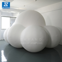 Ballon nuage blanc géant gonflable, sculpture gonflable en forme de nuages, art gonflable, décoration publicitaire