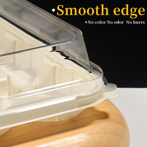 Boîte cadeau transparente en PET à 12 compartiments pour macarons, avec couvercle dôme, pour chocolats, <span class=keywords><strong>truffes</strong></span>, pâtisseries au jaune d'œuf, boules de sésame, mochi, impression personnalisée - Product Image 3